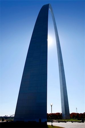 The Arch at St. Louis with Sun Shining in Between Stock Photo - Budget Royalty-Free & Subscription, Code: 400-03908686