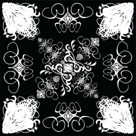 A abstract black and white gothic style tile Stock Photo - Budget Royalty-Free & Subscription, Code: 400-03908867