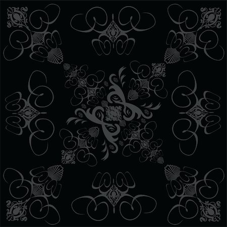 simsearch:400-04639858,k - A repeat gothic tile design in black and grey Stock Photo - Budget Royalty-Free & Subscription, Code: 400-03908870