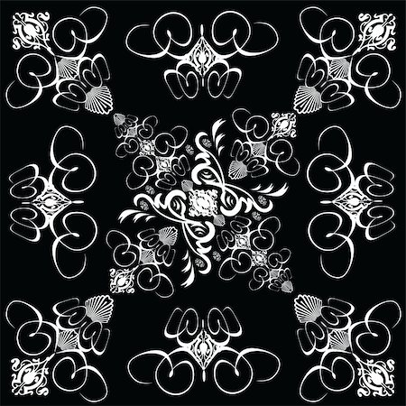 A gothic repeat design in black and white Photographie de stock - Aubaine LD & Abonnement, Code: 400-03908872
