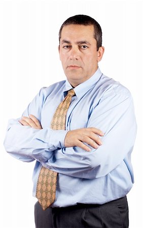 simsearch:400-04963726,k - Serious business man over a white background Stock Photo - Budget Royalty-Free & Subscription, Code: 400-03908954