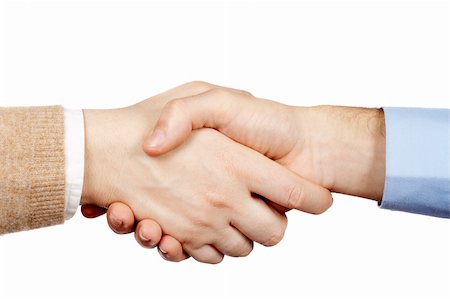 simsearch:400-03908958,k - Business handshake over a white background Stock Photo - Budget Royalty-Free & Subscription, Code: 400-03908958