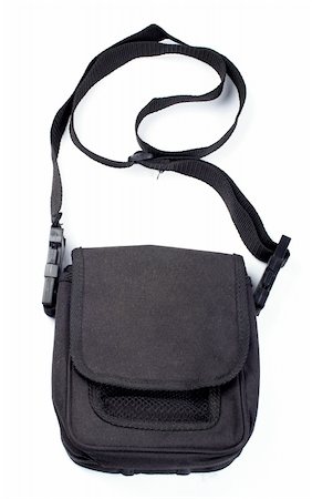 Black handbag isolated on white background Foto de stock - Super Valor sin royalties y Suscripción, Código: 400-03909040