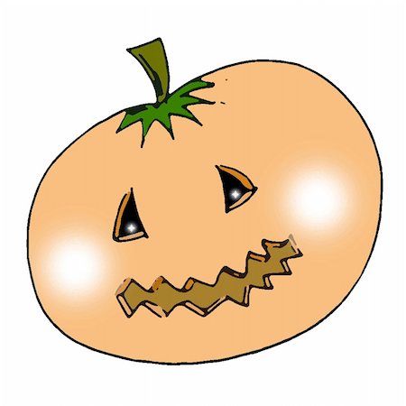 simsearch:600-06808828,k - Graphic illustration of a Halloween pumpkin face. Foto de stock - Royalty-Free Super Valor e Assinatura, Número: 400-03909250