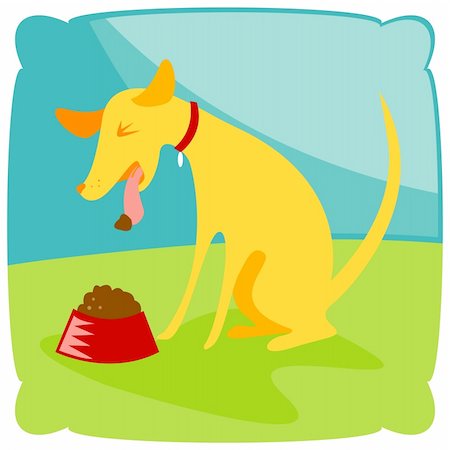 spitting - Puppy spitting his icky food back out into the bowl Stock Photo - Budget Royalty-Free & Subscription, Code: 400-03909332