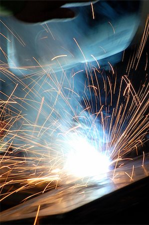 Welder at work Stock Photo - Budget Royalty-Free & Subscription, Code: 400-03909429