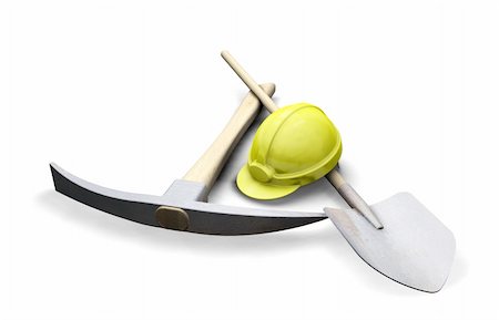 simsearch:400-05331481,k - 3D render of hard hat and industrial tools Foto de stock - Super Valor sin royalties y Suscripción, Código: 400-03909630