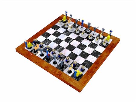 simsearch:695-03386033,k - computer generated image of a Business chessboard Photographie de stock - Aubaine LD & Abonnement, Code: 400-03914723