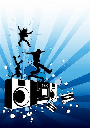 simsearch:400-04152832,k - A party design with people and music elements. Stock Photo - Budget Royalty-Free & Subscription, Code: 400-03915244
