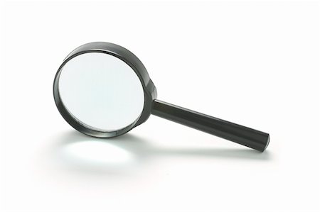 simsearch:400-04996978,k - Magnifying glass on white background with shadow Photographie de stock - Aubaine LD & Abonnement, Code: 400-03915566