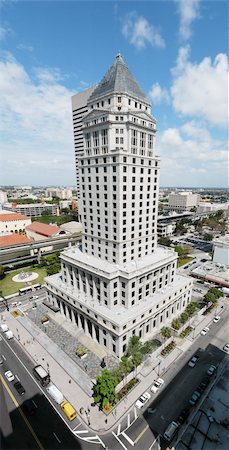 simsearch:400-05738137,k - Old Building - skyscraper in downtown Miami Foto de stock - Super Valor sin royalties y Suscripción, Código: 400-03915822