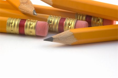 simsearch:622-06163998,k - Lead pencils on a white piece of paper Stock Photo - Budget Royalty-Free & Subscription, Code: 400-03915877
