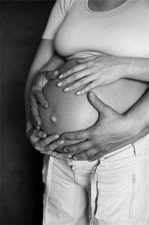 The pregnant woman on the ninth month. The child will be born one of these days Stock Photo - Budget Royalty-Free & Subscription, Code: 400-03916635