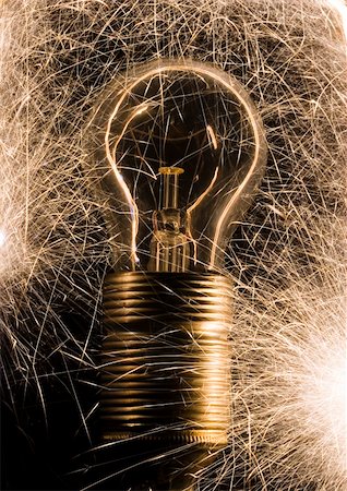 A Light bulb glowing without power. Stock Photo - Budget Royalty-Free & Subscription, Code: 400-03916758