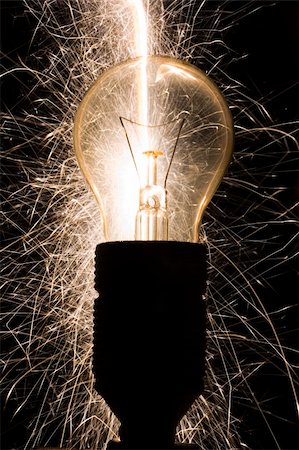 A Light bulb glowing without power. Stock Photo - Budget Royalty-Free & Subscription, Code: 400-03916759