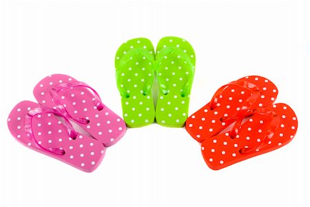 pink flip flops beach - Colorful summer beachwear (flip flops) Stock Photo - Budget Royalty-Free & Subscription, Code: 400-03917084
