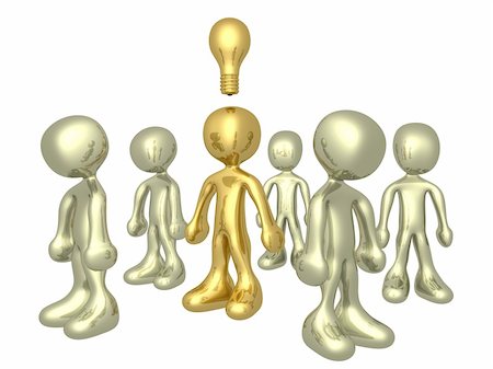Person standing out of the crowd. Stock Photo - Budget Royalty-Free & Subscription, Code: 400-03917533