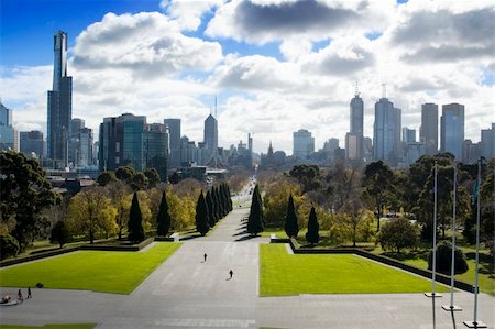 simsearch:6111-06838348,k - A hilltop view of Melbourne, the Garden City. Stock Photo - Budget Royalty-Free & Subscription, Code: 400-03917791