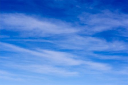 Blue sky and high level cirrus clouds Stock Photo - Budget Royalty-Free & Subscription, Code: 400-03918938