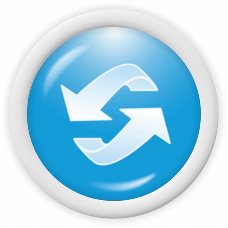 simsearch:400-04384469,k - blue 3d recycle icon - computer generated clipart Photographie de stock - Aubaine LD & Abonnement, Code: 400-03919827