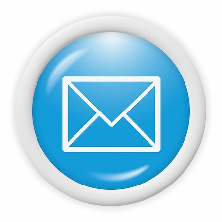 3d blue email icon sign - web design illustration Stock Photo - Budget Royalty-Free & Subscription, Code: 400-03919820