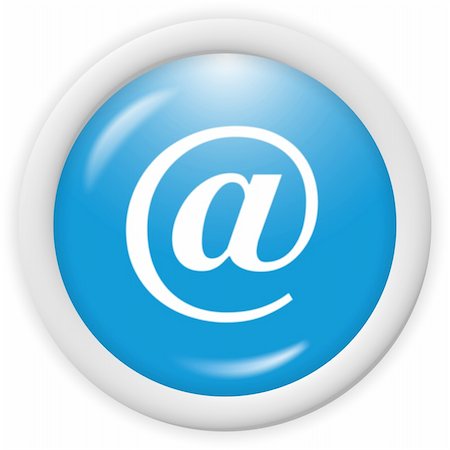 3d blue email icon sign - web design illustration Stock Photo - Budget Royalty-Free & Subscription, Code: 400-03919822