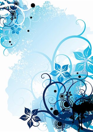 simsearch:400-04284777,k - Natural Floral background in blues. Fotografie stock - Microstock e Abbonamento, Codice: 400-03919933