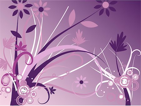 simsearch:400-03910196,k - Floral image in vector format with vines and retro rings. Stockbilder - Microstock & Abonnement, Bildnummer: 400-03910211