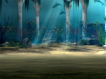 exotic underwater - 3D Render Stock Photo - Budget Royalty-Free & Subscription, Code: 400-03911001