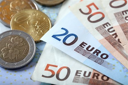 Colorful euro banknotes Stock Photo - Budget Royalty-Free & Subscription, Code: 400-03911010