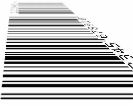 wide angle shot of barcode; differential focus Fotografie stock - Microstock e Abbonamento, Codice: 400-03911146