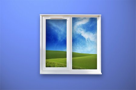 simsearch:400-05124577,k - A fresh landscape through a window Photographie de stock - Aubaine LD & Abonnement, Code: 400-03911180