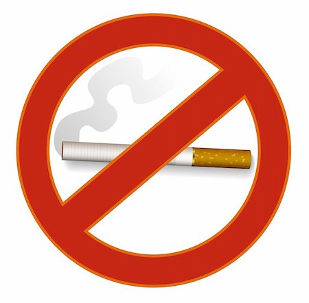 Vector illustration of no smoking sign Photographie de stock - Aubaine LD & Abonnement, Code: 400-03911307