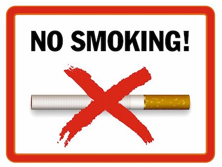 Illustration of no smoking sign Photographie de stock - Aubaine LD & Abonnement, Code: 400-03911308
