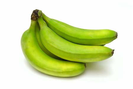 simsearch:695-05773119,k - green bananas against white background Stock Photo - Budget Royalty-Free & Subscription, Code: 400-03911636