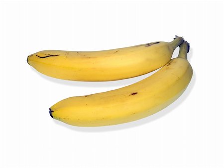 Two bananas on a white background. Stock Photo - Budget Royalty-Free & Subscription, Code: 400-03911814