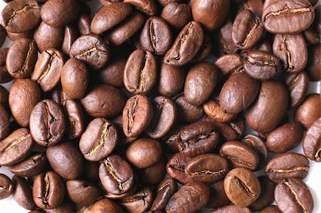 Coffeebeans - background. At use  macro-ring Stock Photo - Budget Royalty-Free & Subscription, Code: 400-03912178