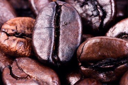 An extreme close up of coffee bean. Stock Photo - Budget Royalty-Free & Subscription, Code: 400-03912512