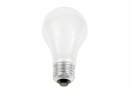 draw light bulb - milky light bulb isolated on a white background Foto de stock - Super Valor sin royalties y Suscripción, Código: 400-03912719