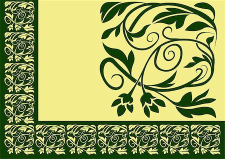 Floral border 02 - highly detailed floral ornaments as decorative border Stock Photo - Budget Royalty-Free & Subscription, Code: 400-03912819