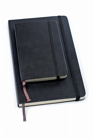 simsearch:700-00185645,k - Two blacks notebooks with soft shadow on white background Photographie de stock - Aubaine LD & Abonnement, Code: 400-03912907