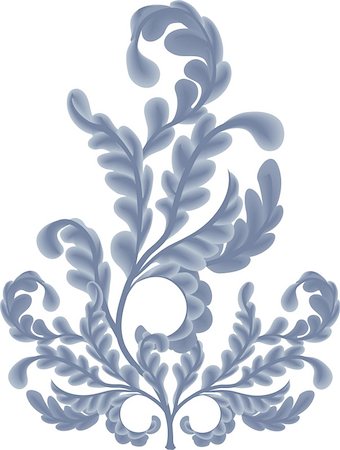 elegant swirl vector accents - An illustration of some pretty oak leaf scrolls. No meshes uses Foto de stock - Super Valor sin royalties y Suscripción, Código: 400-03913201