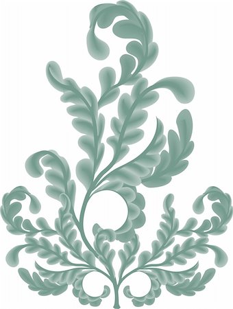 An illustration of some pretty oak leaf scrolls. No meshes uses Stock Photo - Budget Royalty-Free & Subscription, Code: 400-03913202