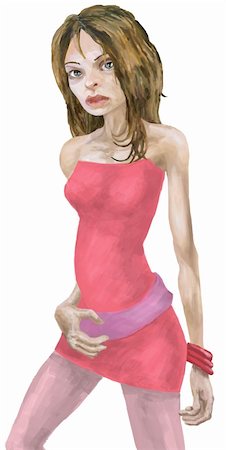 simsearch:6109-06195579,k - Illustration of a fashion model Stock Photo - Budget Royalty-Free & Subscription, Code: 400-03913294