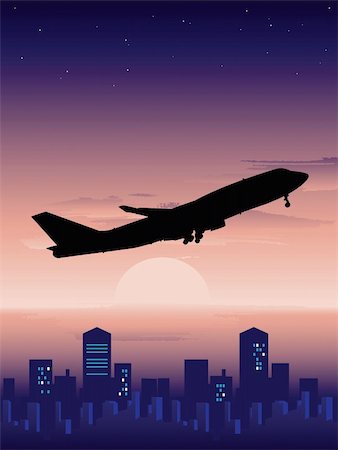 simsearch:859-08173196,k - silhouette of a plane flying over the clouds Stock Photo - Budget Royalty-Free & Subscription, Code: 400-03913529