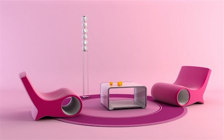 simsearch:693-03312402,k - 3D rendering of the pop-art interior scene Stock Photo - Budget Royalty-Free & Subscription, Code: 400-03913863