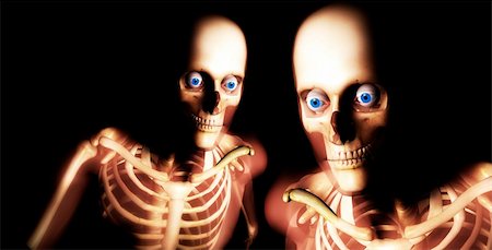 simsearch:700-00150546,k - An x ray image of a some man in which you can see the Skelton under the skin. Stock Photo - Budget Royalty-Free & Subscription, Code: 400-03913971