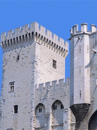 palace of the popes at avignon - france south of france palais des papes avignon vaucluse Stock Photo - Budget Royalty-Free & Subscription, Code: 400-03924263