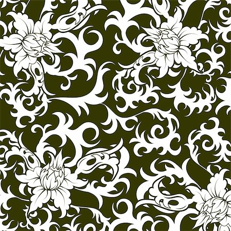 simsearch:400-03927337,k - Abstract floral pattern, element for design, vector illustration Stock Photo - Budget Royalty-Free & Subscription, Code: 400-03924608