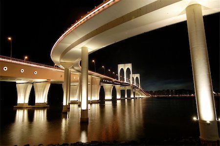 The night of Sai Van bridge in Macau Stock Photo - Budget Royalty-Free & Subscription, Code: 400-03925032